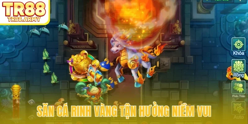 Săn cá rinh vàng tận hưởng niềm vui